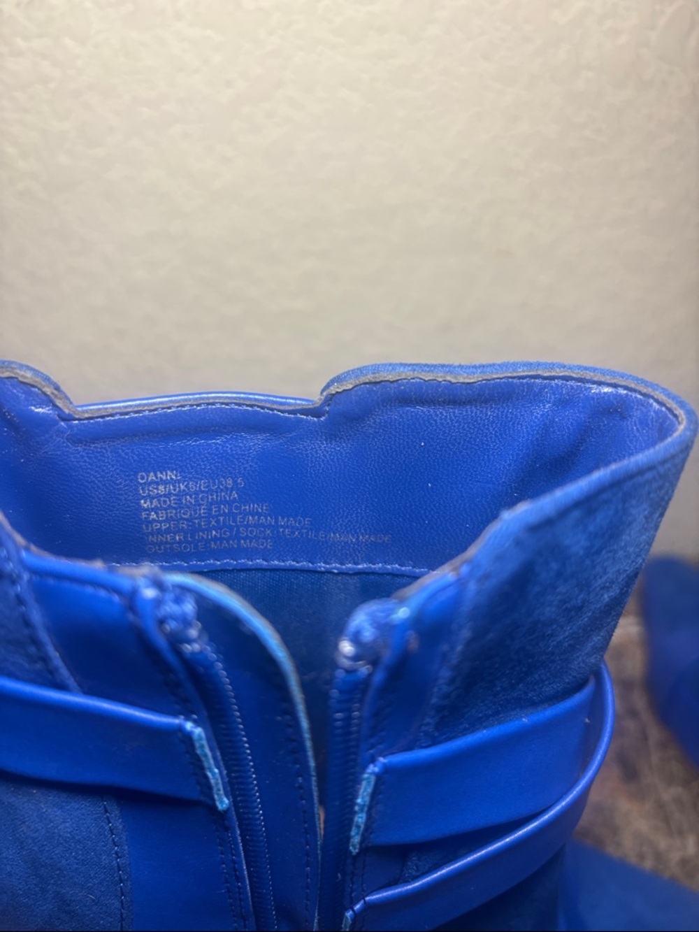 Shoe Dazzle Electric Blue Pointed-Toe Ankle Boots - Picture 2 of 5